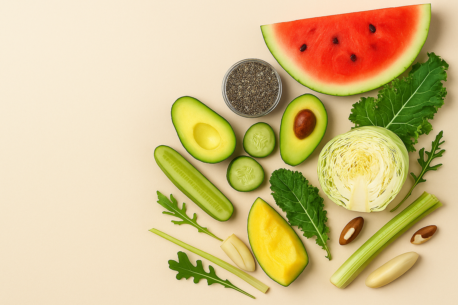alimentos frescos que ajudam a desinchar