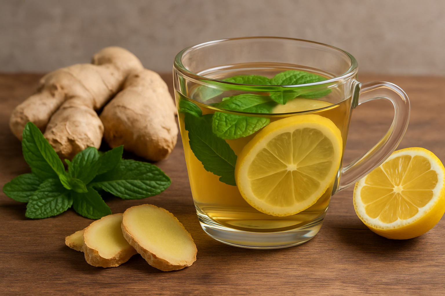 chá de hortelã com gengibre para desinchar naturalmente