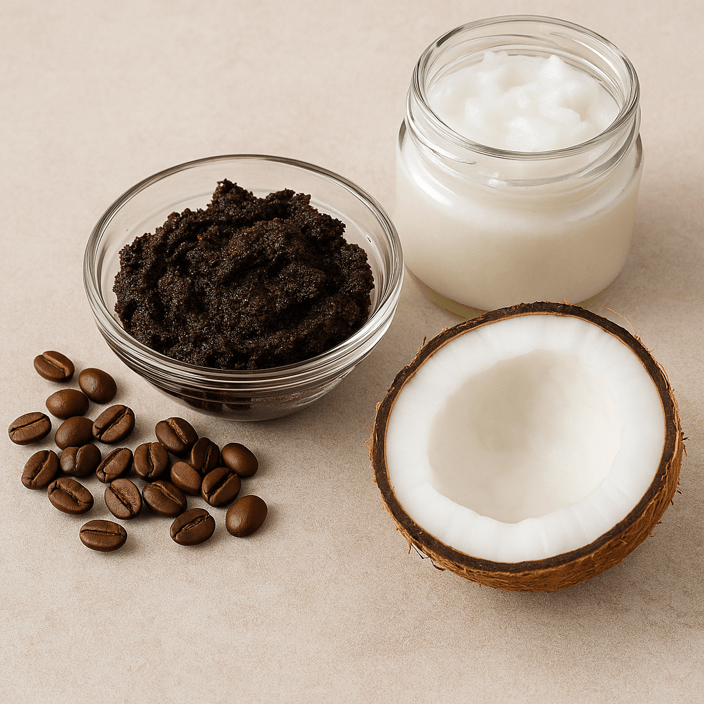 como fazer esfoliante caseiro com café e óleo de coco